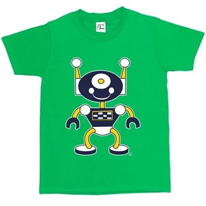 Camiseta 1Tee Niños Niños Dibujos Animados Happy Robot - Imagen 1 de 5