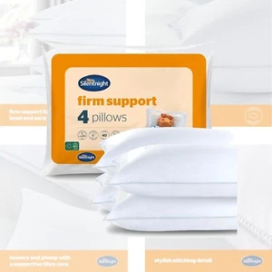 Firm Support Pillow Pack of 4 - Side Sleeper Pillows for Sleeping Neck Back Orth - Picture 1 of 9