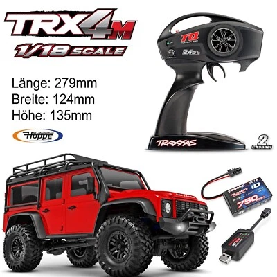 TRAXXAS # TRX-4M Land Rover Defender 4x4 Rot RTR inkl. Akku/Lader 1/18 - Bild 1 von 4