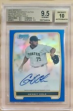 Gerrit Cole 2012 Bowman Chrome Blue #/150 Refractor BGS 9.5/10 Auto RC