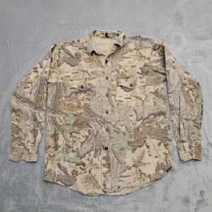 VTG Winter Run Shirt Mens M Brown Advantage Camo Long Sleeve Canvas Made in USA - Picture 1 of 9