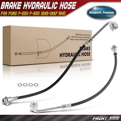 2x Manguera hidráulica de freno delantera derecha y derecha para Ford F-250 F-350 1995-1997 sin soporte Foto 1 de 4