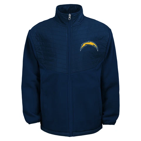 Outerstuff NFL Youth (8-20) Los Angeles Chargers Long Sleeve Full Zip Jacket Cover
