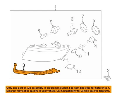 Lincoln FORD OEM 07-09 MKZ передняя фара кронштейн для крепления правый 6H6Z17C972AA - Изображение 1 из 2