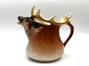 Vintage Royal Bayreuth Bavaria-Elk/Moose Handled Milk Pitcher 5 1/4" - Picture 1 of 16