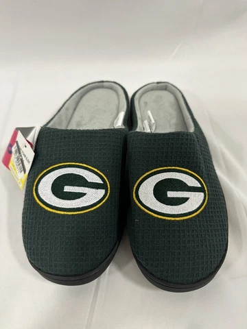Foco NFL Green Bay Packers Memory Foam Slippers Men's Size 7-8 - New Cover