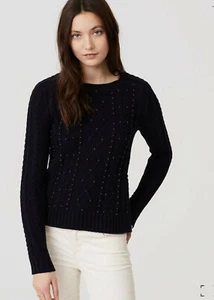 LOFT Beaded Cable Sweater Size S nwt - Picture 1 of 3