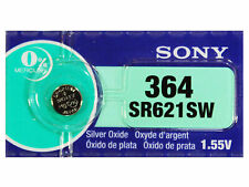 Sony 364 Pila Batteria Orologio Mercury Free Silver Oxide SR621SW Japan 1.55V