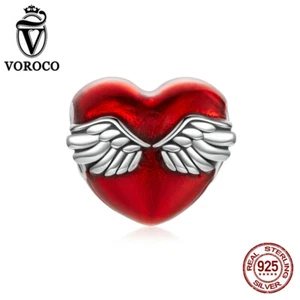 Genuine 925 Sterling Silver Embrace of love Bead Charm Fit Women Bracelet VOROCO - Picture 1 of 12