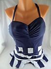 Nwt High Dive Haute In The Hamptons 1 Pc Swimsuit Stripes Blue White Xs