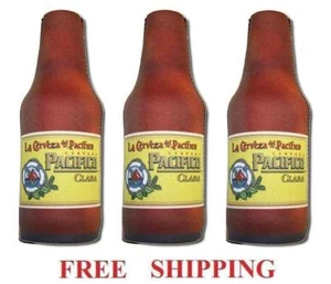 PACIFICO CLARA CERVEZA 3 BIERFLASCHEN KOOZIE HUGGIE COOLIE COOZIE KÜHLBOX NEU - Bild 1 von 1