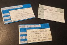 LOT OF THREE - Vintage concert ticket stubs - AC/DC & Motley Crue 1983 1985 1986