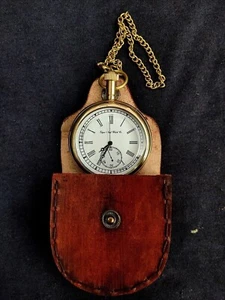 Brass watch elgin vintage pocket Collectible Antique 1- Brass Pocket Watch - Picture 1 of 8