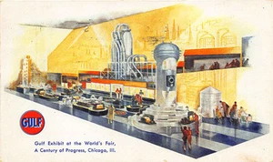 Chicago IL 1933 Century of Progress Exposition Gulf Exhibit Postcard - Picture 1 of 2