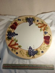 Home Interiors SONOMA VILLA 13" Chop plate / Round platter, Fruit, Excellent - Picture 1 of 4