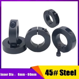 45# Steel Clamp Collar Single Split 6mm - 60mm Inner Dia Shaft Collar Clamp Type - Picture 1 of 8