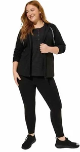 NWT TORRID Black Happy Camper Micro Fleece Full Zip Active Hoodie 00 M/L Women - Picture 1 of 4