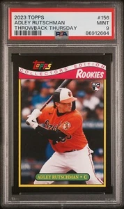 2023 TOPPS THROWBACK THURSDAY 156 ADLEY RUTSCHMAN Rookie RC PSA 9 - Picture 1 of 3