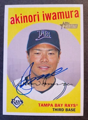 Akinori Iwamura Signed 2008 Topps Heritage #192 Tampa Bay Rays - Image 1 of 3