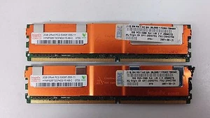 Hynix 4GB 2X 2GB DDR Server Ram Memory HYMP525F72CP4D2-Y5 AB-C 2RX4 PC2-5300F - Picture 1 of 3
