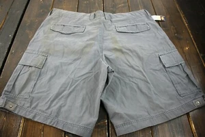 NWT - Route 66 42W x 10L Gray Cargo Jean Shorts NEW with STAIN #B049 - Picture 1 of 7