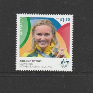 2 AUSTRALIA 2024 OLYMPIC GOLD Ariane TITMAS - Women's Swimming 400 Freestyle MNH - Picture 1 of 1