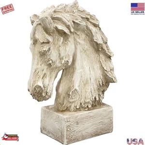 18 inch Horse head Bust Statue Tabletop Horsehead Sculpture Figurine Decor - Picture 1 of 10