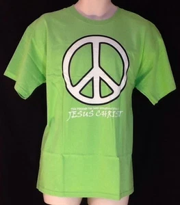 Peace Symbol Catholic Christian T Shirt Small Jesus Peacemakers LENT EASTER - Picture 1 of 4