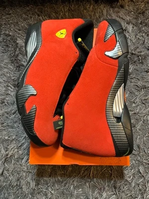 Air Jordan 14 复古法拉利 2025 运动鞋全新 BGRADE 男式 12 码 — 第 1/4 张图片