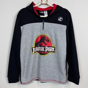 Jurassic Park Movie Logo Colorblock Hoodie Youth XL - Picture 1 of 6