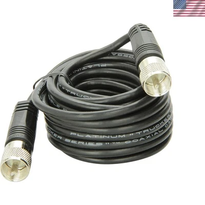 18' Coaxial Cable with Durable PL-259 Connectors - Perfect for CB Communication - Image 1 of 4