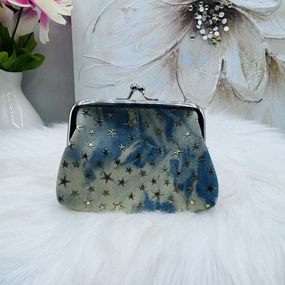 Star Print 蓝色牛仔裤钱包浅蓝色风格 2 — 第 1/4 张图片