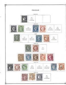 Silk's Stamps - GREAT France Collection (1853-1968 + BOB) Scott Album MANY MINT! - Picture 1 of 24