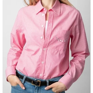 Zadig & Voltaire Taskiz Diamante 'Peace Love' Shirt sz XS - Picture 1 of 5