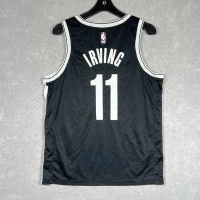 Camiseta Nike NBA Brooklyn Swingman Kyrie Irving #11 Para hombres Negra Talla 48 Poliéster Foto 1 de 4