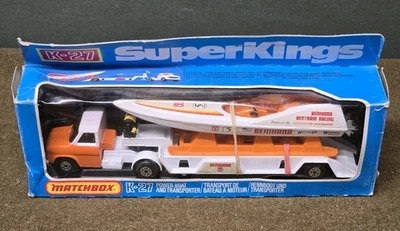 1979 Matchbox K-27 SUPER KINGS Power Boat & Transporter BOXED - Image 1 of 4