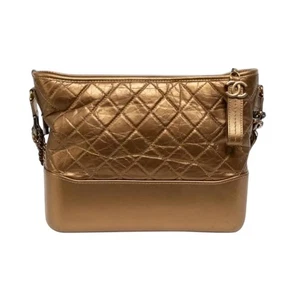 Chanel Medium Gabrielle Crossbody Bag – Metallic Gold Calfskin Mixed Hardware - Picture 1 of 24