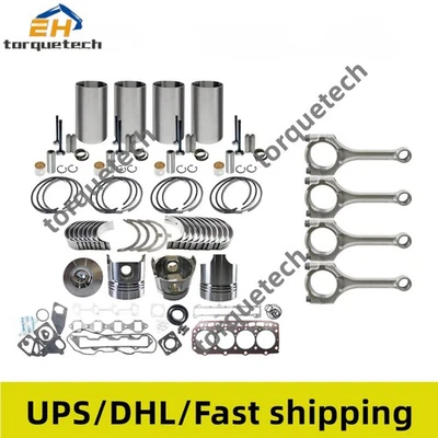 4D84-2 Overhaul Rebuild Kit+4PCS Rod for Komatsu Engine PC40-7 PC45-1 PC50UU-2 - Image 1 of 4