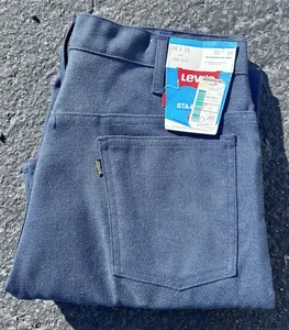 Pantalones acampanados azules vintage Levis nuevos Sta-Prest 34x30 calce nuevo con etiquetas DS disco años 60 70 - Imagen 1 de 14