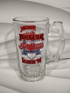 Vintage Official MLB CLEVELAND INDIANS 1994 Inaugural Season 5.5 Glass Mug Stein - Picture 1 of 8