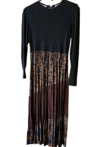 Abito Karin Stevens taglia 8 cotone e rayon, poliestere, paisley vintage anni '90 - Foto 1 di 10