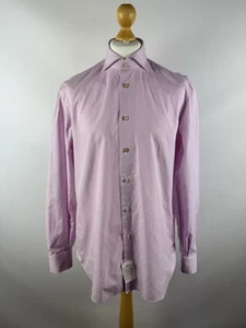 Kiton Napoli Men’s Dress Shirt 16 1.2/42 L-XL Pink And White 1150€ - Picture 1 of 10