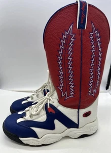 Tony Lama Teny Stiefel Herren 9,5 D Rodeo Clown Rot Weiß Blau Sneaker Cowboy Schuhe - Bild 1 von 22