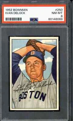 1952 Bowman #250 Ivan Delock - PSA 8 - Image 1 of 2