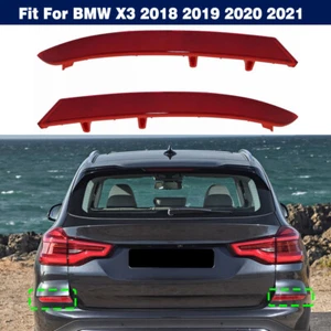 Pair Rear Left & Right Bumper Reflector Light Lamp Red Lens For BMW X3 2018-2021 - Picture 1 of 9