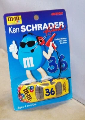 1:64 ACTION 1999 #36 M&M'S PEANUT CANDY PONTIAC GRAND PRIX KEN SCHRADER CARDED  - Image 1 of 2