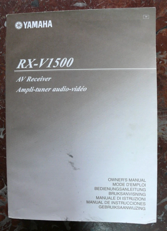 HOME CINEMA YAMAHA RX-V1500 - MODE D'EMPLOI / MANUEL PAPIER EN 7 LANGUES - BE - Immagine 1 di 1