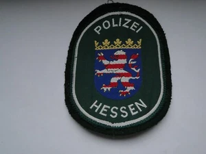 Polizei- Aufnäher Polizei Hessen in grün ca 8x9 cm - Bild 1 von 1