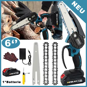 6 Zoll Kleine Akku-Elektrokettensäge Mini Einhandsäge Astsäge 20V Mit 1X Akku DE - Bild 1 von 16