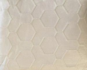TWO West Elm Honeycomb Jacquard Curtains 48"x84", Antique Beige - Picture 1 of 3
